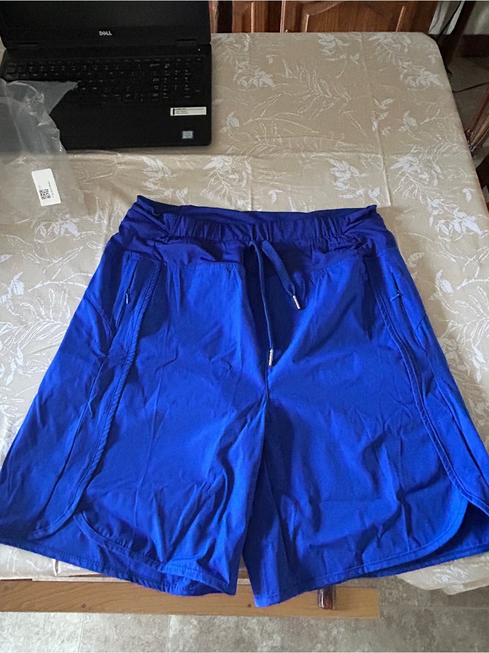 Royal Blue Drawstring Athletic Shorts